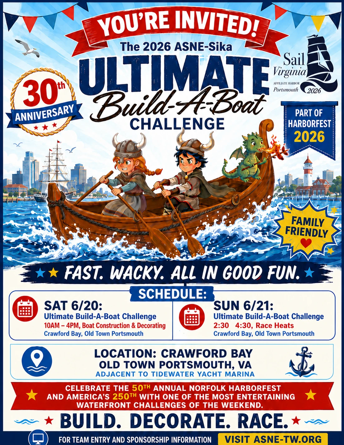 The 2026 ASNE-Sika ULTIMATE Build-A-Boat CHALLENGE Flyer